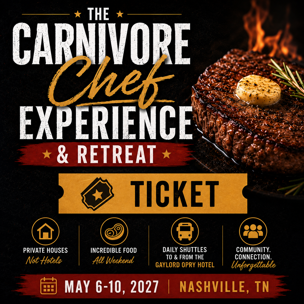 Ultra Early Bird Retreat Ticket — The Carnivore Chef Experience & Retreat